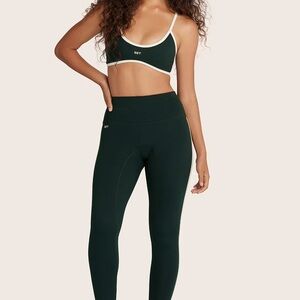 SET Active Dark Green Leggings and Sports Bra